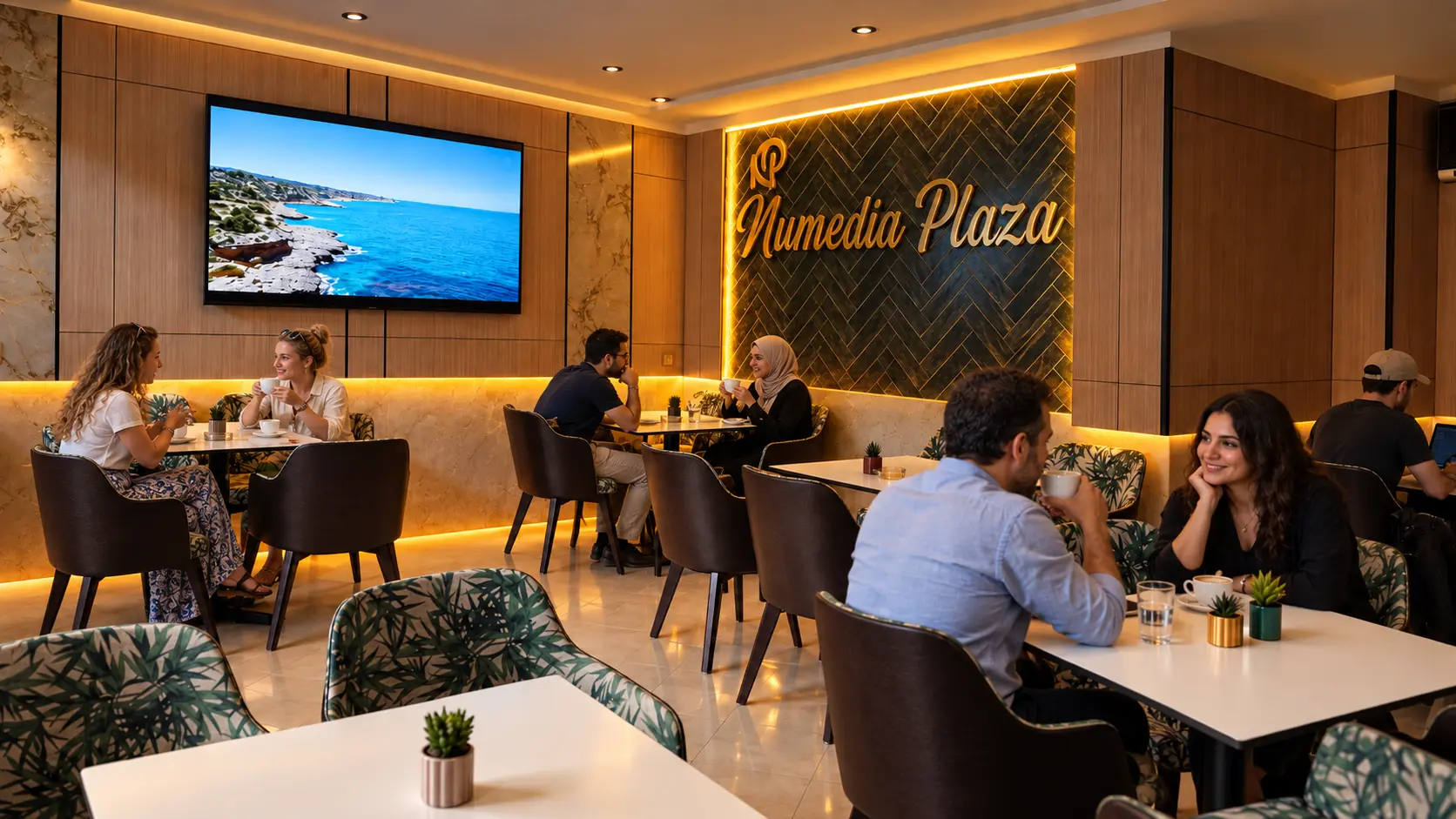 Ambiance intérieure de Numedia Plaza Café Restaurant